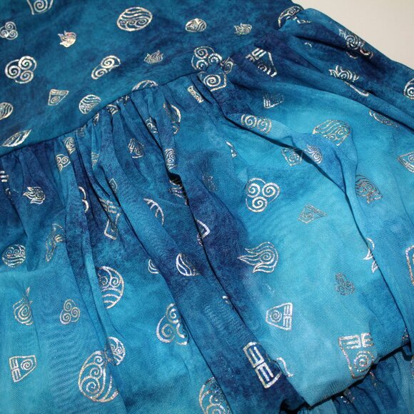 BlackMilk Avatar: The Last Airbender Earth Air Fire Water Sheer Midaxi Dress S - Picture 9 of 13